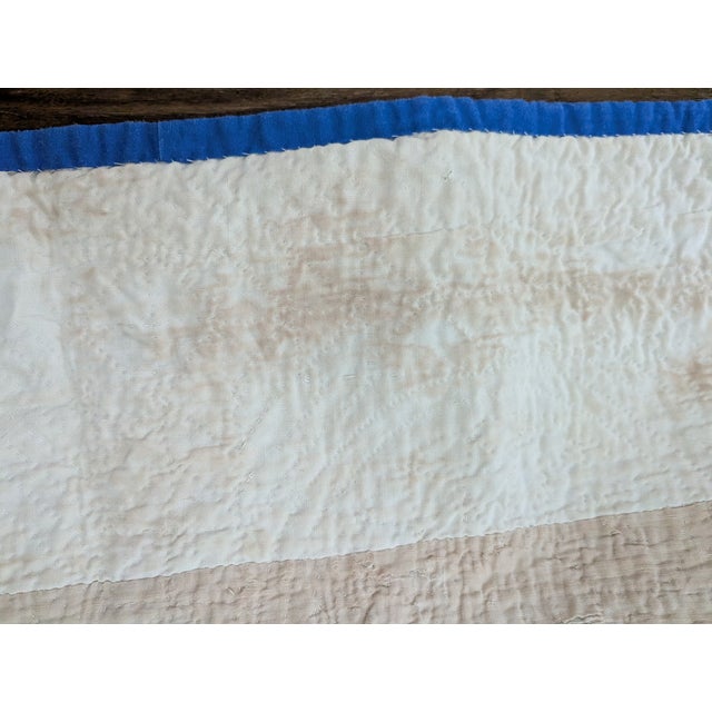 Antique Late 1800s Quilt of Mariner's Compass Pattern -Exceptionally Large Size for the Time For Sale - Image 15 of 18