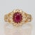 1.5Ct Burma Ruby Ring With Earth Mined Diamonds Accents: Solid 14k Gold, Size 6.75 For Sale - Image 4 of 8