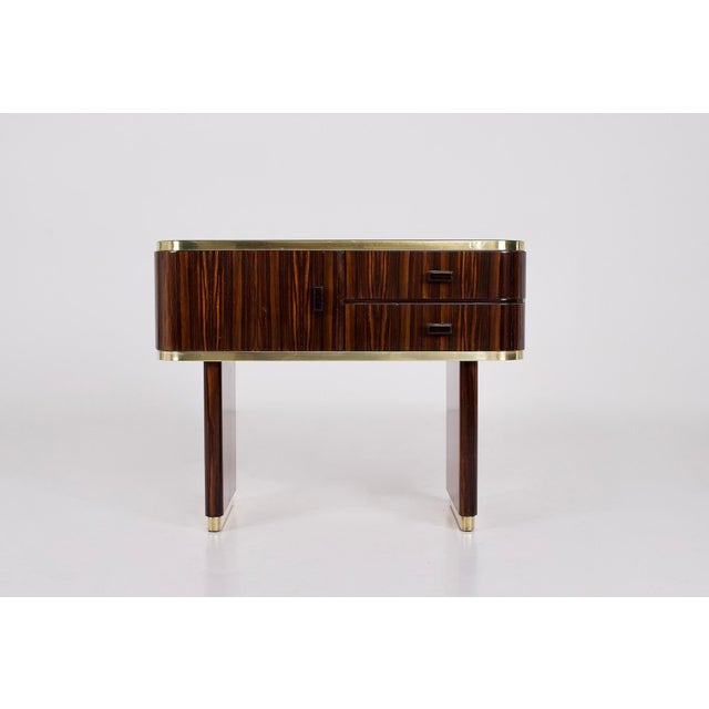 1950s Small Mirrored Macassar Ebony Sideboard, 1950s For Sale - Image 5 of 16