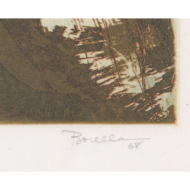 1968 Shirley Bordella "Bearded Man" etching on paper, pencil signed, titled and numbered 19 of 20.