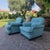 Frau Blue Leather Chairs from Poltrona Frau, 1970, Set of 2 For Sale - Image 9 of 13