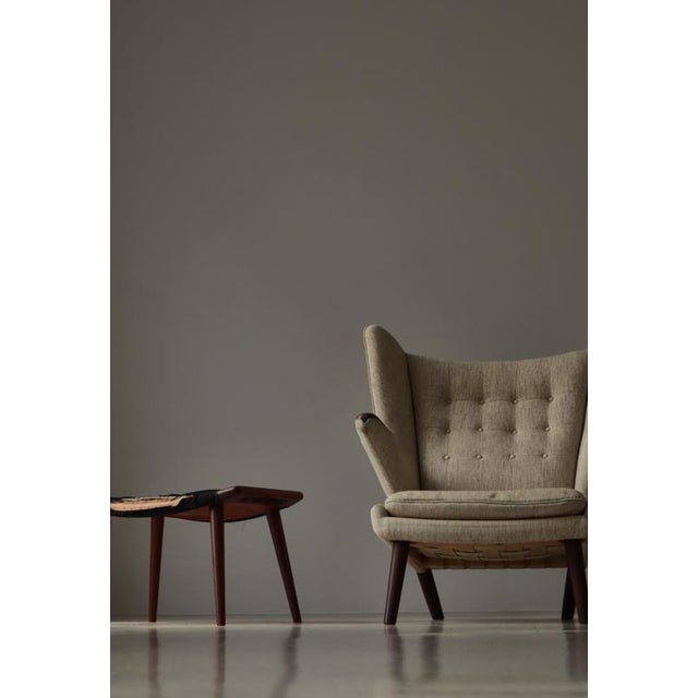 Set of Papa Bear AP-19 Chair and Ottoman in Teak attributed to Hans J. Wegner for S.P. Stolen, Denmark, 1950s For Sale - Image 17 of 18
