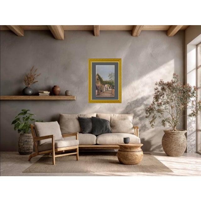 Mid-Century Modern Bruno Avesani, Italian Landscape, 1950s, Oil on Canvas For Sale - Image 3 of 12