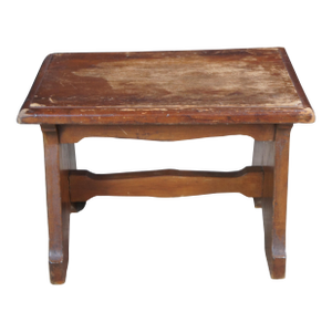 Antique Mahogany Gothic Revival Footstool Step Stool Bench Seat Ottoman 15"