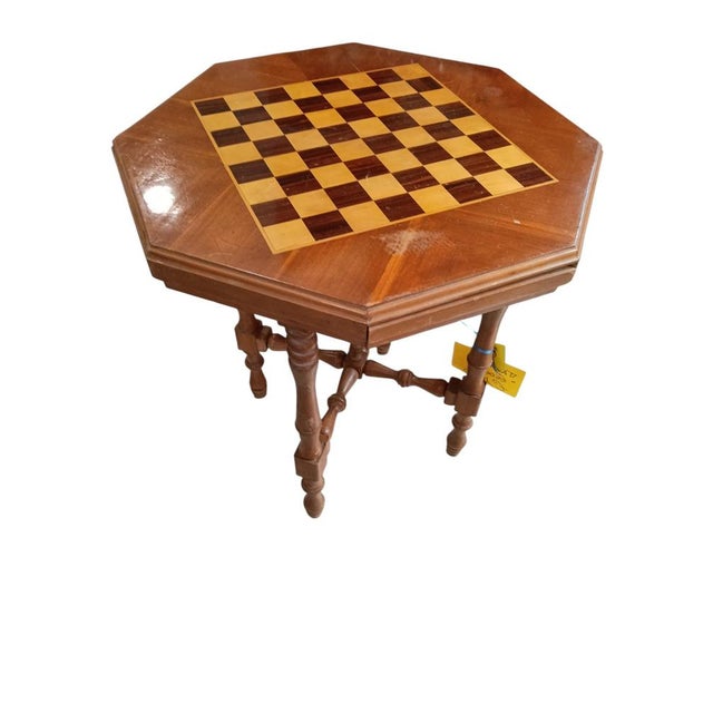 1970s Vintage Game Table in Wood, 1970s For Sale - Image 5 of 9