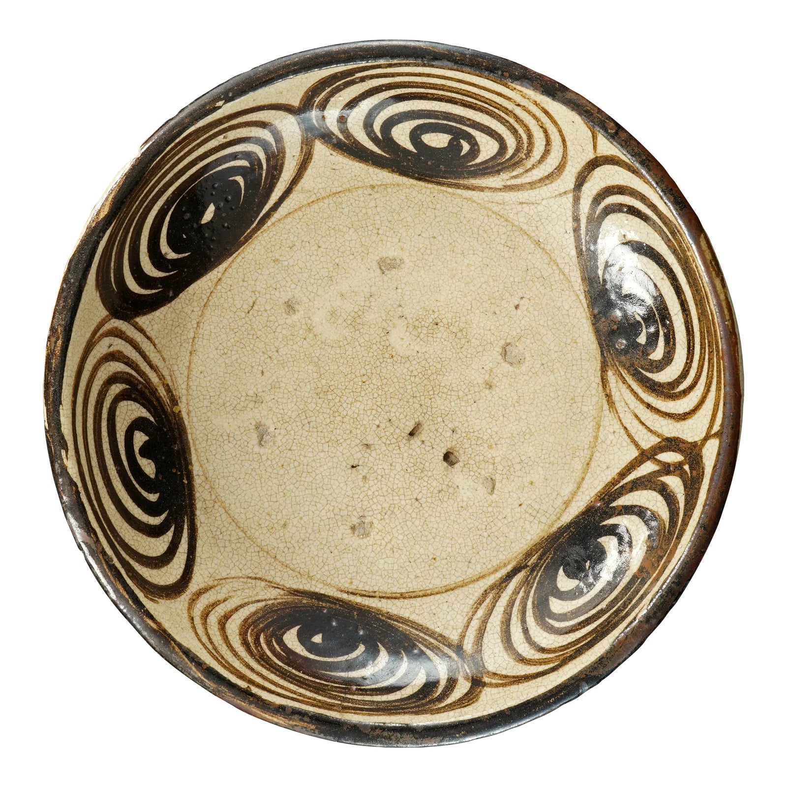 Japanese Seto Horse Eye Oil Bowl Edo Period 19th C | Chairish