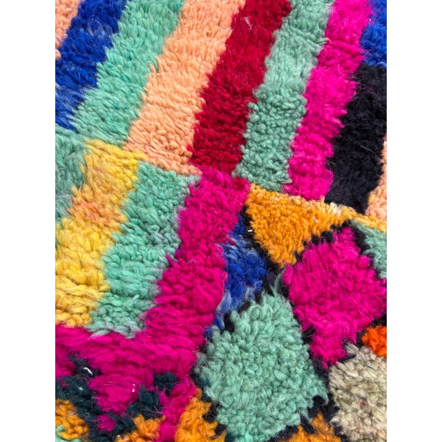 Textile Moroccan Boujad Runner Rug 2'5" X 10'10" – Colorful Handwoven Berber Corridor Carpet, Vibrant Tribal Design For Sale - Image 7 of 11