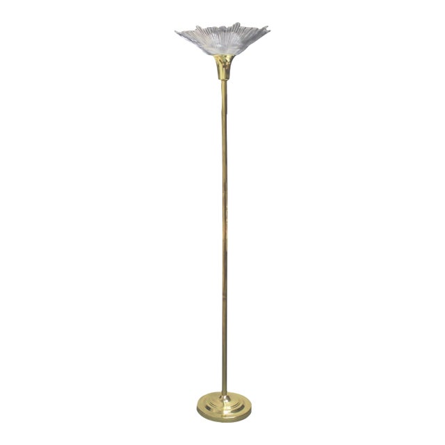 Acrylic Starburst ShadeTorchiere Lamp For Sale