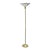 Brass Torchiere Lamp With Acrylic Starburst Shade For Sale