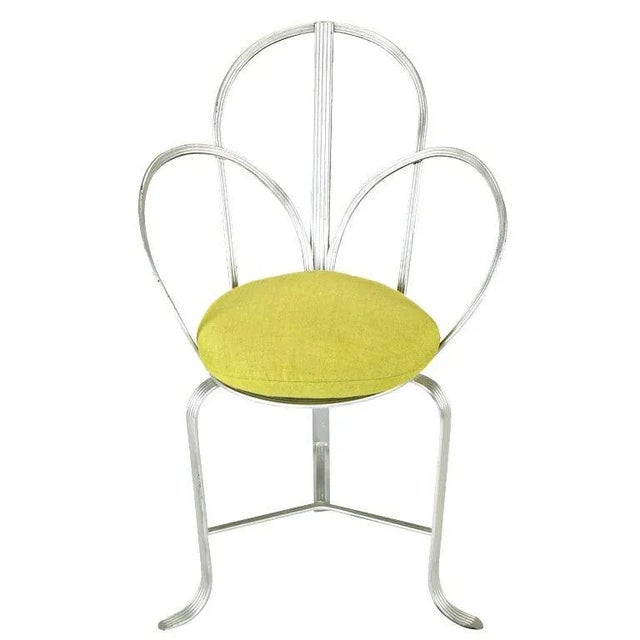 Incised Iron Three-Leg Side Chair For Sale - Image 11 of 11