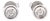 Roberto Coin 18k White Gold Diamond Bezel Solitaire Stud Earrings 0.08ctw, Pair For Sale