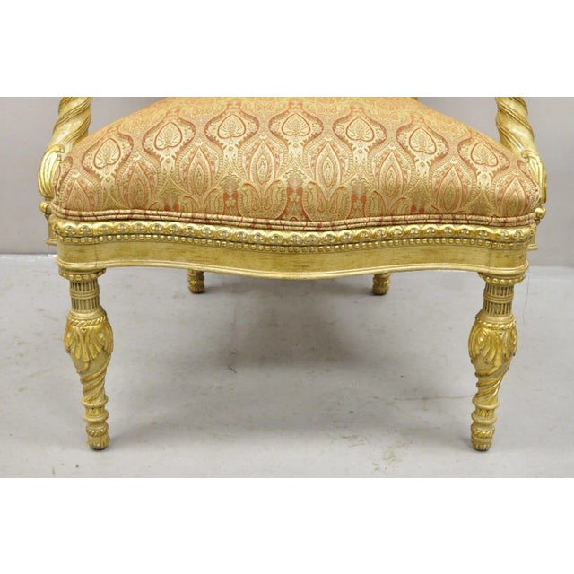 Late 20th Century Late 20th Century Oscar De La Renta Home Century Furniture Italian Neoclassical Style Armchair For Sale - Image 5 of 12