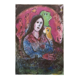 Marc Chagall La Pensee, Dm07225 Derriere Le Miroir 1977
