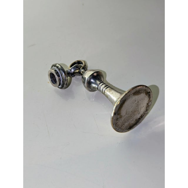 Art Deco Mid Century Chrome Pendant or Door Pull For Sale - Image 3 of 3