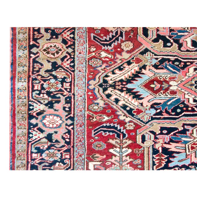 Mid 20th Century Persian Heriz Rug For Sale In Chicago - Image 6 of 14