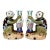 1960s Vintage Chinoiserie Hollywood Regency Majolica Monkey Tobacco Leaf Vases, Large Scale - A Mirrored Pair For Sale