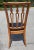 1960s Set of Four j.l. Metz Furniture French Walnut, Brass and Top Grain Cow Hide Leather Seat Dining Chairs For Sale - Image 5 of 9