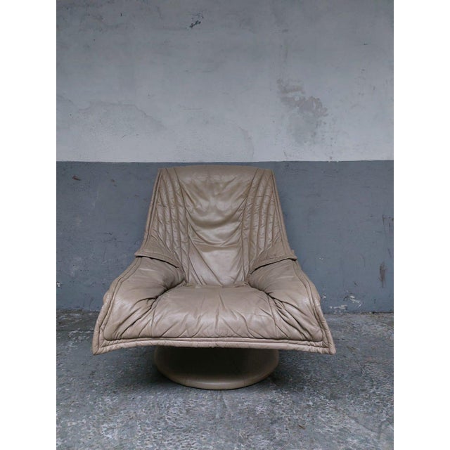 Grey Leather Relax Chair, 1980 For Sale - Image 14 of 14