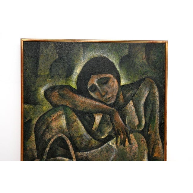A large and beautiful vintage oil painting by Roger San Miguel (Philippines, Born 1941). This is beautifully executed, it...