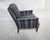 Cisco Brothers Indigo Stripped Upholstered Gallant Armchair by Cisco Home For Sale - Image 4 of 16