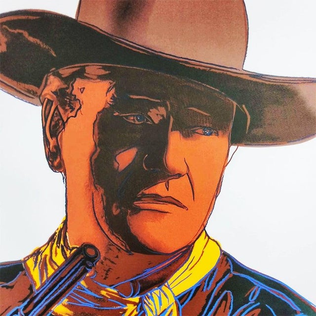 Mid-Century Modern 1980s After Andy Warhol, John Wayne Limited Edition Lithograph For Sale - Image 3 of 9