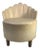 Art Deco Modernist Peacock Back Upholstered Barrel Chair by Gilbert Rohde For Sale