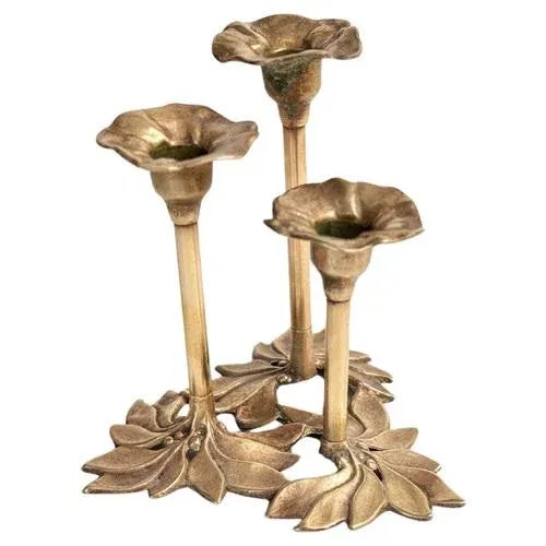 Brass Candleholder in the style of Carl Frederik Christiansen, 1960s For Sale - Image 6 of 6
