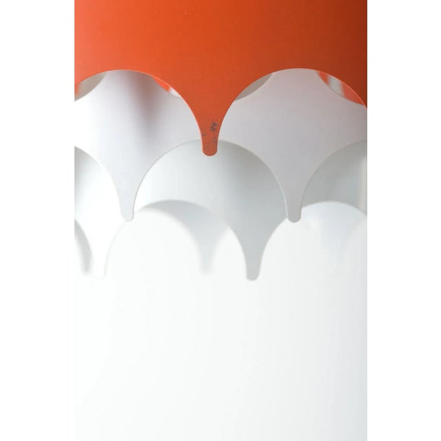 Metal Vintage Pendant Lamp attributed to Doria Leuchten, 1960s For Sale - Image 7 of 8