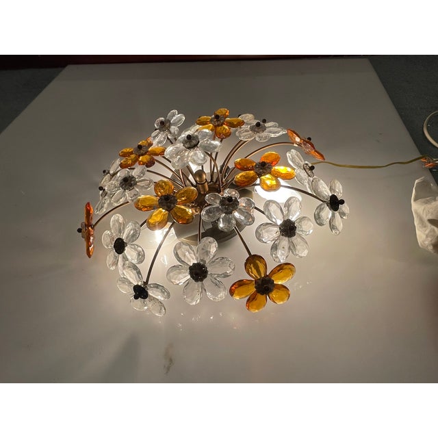 Murano Glass Flower Flushmount, 1960s For Sale - Image 6 of 14
