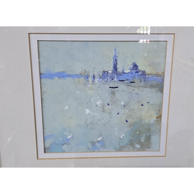 Tony Allain, Venice from the Sea, 1980s, Oil Painting on Canvas, Framed For Sale - Image 3 of 6