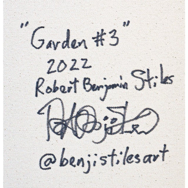 Benji Stiles "Garden #3" Pastel Green, Pink, Gray, and Blue Abstract Contemporary Painting, 2022 For Sale - Image 4 of 12