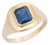 Vintage-Inspired 14k Gold Blue Sapphire Ring Size 6.5 For Sale