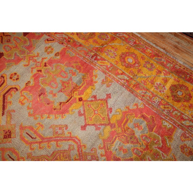 Antique Turkish Oushak Rug - 12'4'' X 14'5'' For Sale - Image 9 of 12