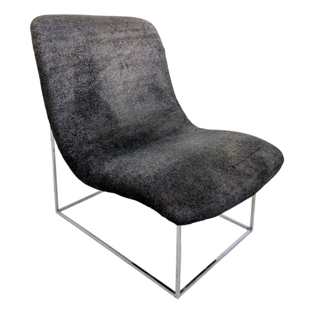 Small Mid-Century Scoop Lounge Chair by Milo Baughman for Thayer Coggin, USA, 1970s For Sale