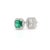 Vintage Inspired 1.18ct Square Cut Emerald Diamond Statement Ring in 18k White Gold For Sale