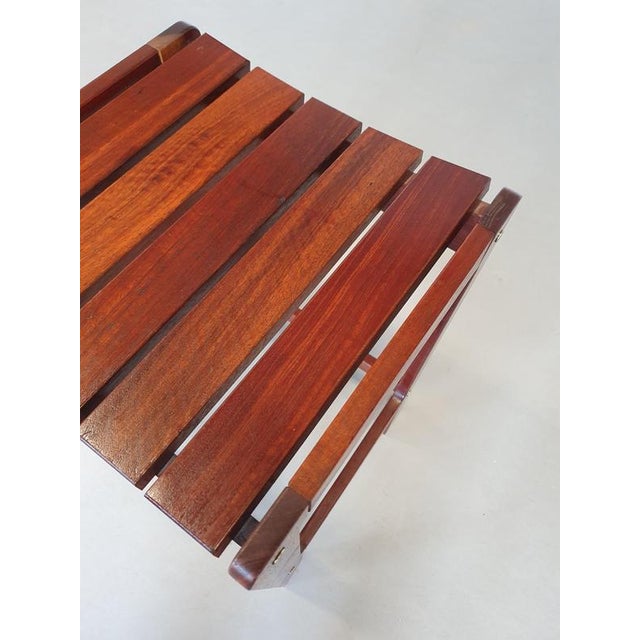 Vintage Meranti Stool, 1970s, Set of 3 For Sale - Image 9 of 17