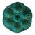 1950s French Sarreguemines Green Majolica Oyster Plate For Sale