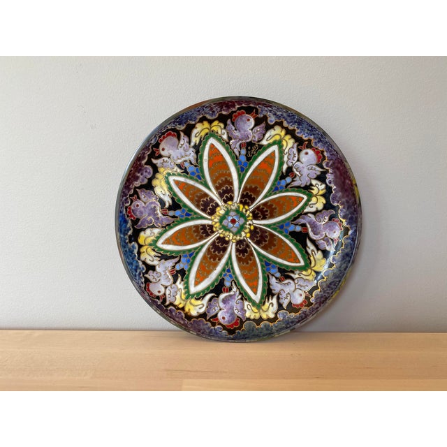 Mid-Century Spanish Enameled Glass Moser-Like Dish Bowl by José Cire Royo For Sale In New York - Image 6 of 10