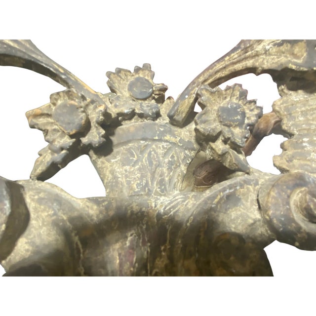 Early 20th-Century Italian Rococo Mirror – Carved Wood With Aged Finish and Divided Antique Glass For Sale - Image 13 of 17