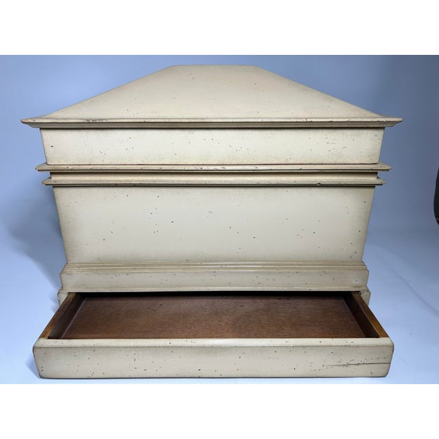 Late 20th Century Storage Box, Architectural Models Palladian Style Decorative Jewelry Casket With Removable Roof and Secret Drawer - 1 Piece For Sale In San Francisco - Image 6 of 10