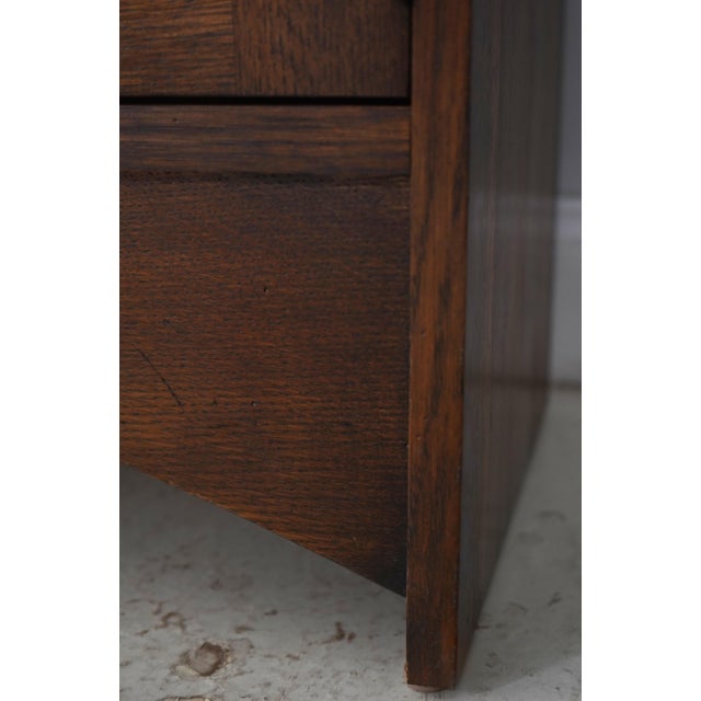 Stickley Mission Oak Harvey Ellis Inlaid Fall Front Bookcase For Sale - Image 11 of 18