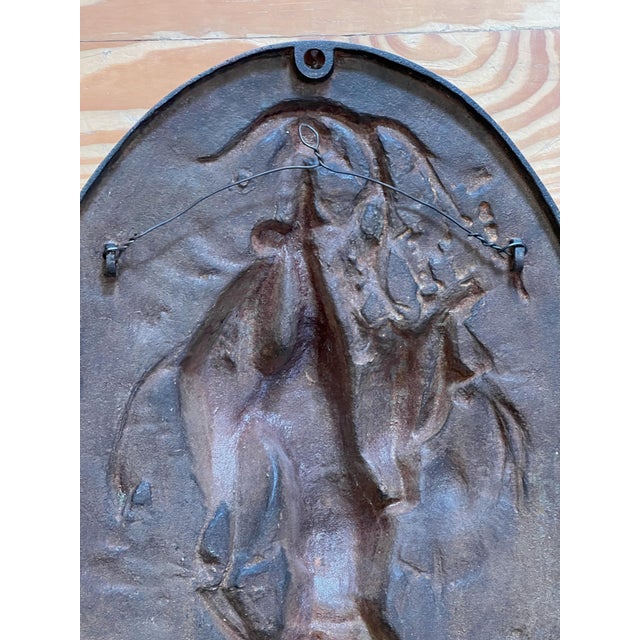 Charcoal Stunning Black Forest French Cast Iron Hunt Trophy Plaque 17 1/4" X 12 3/4" For Sale - Image 8 of 9