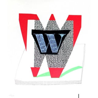 1990s "Letter W" Pop Art Style Poster from Hockney’s Alphabet Suite For Sale