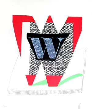 1990s "Letter W" Pop Art Style Poster from Hockney’s Alphabet Suite