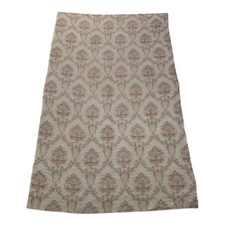 Vintage French Aubusson Style Floral Jacquard Tapestry Fabric Panel For Sale