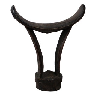 Vintage Ethiopian Headrest in Wood For Sale