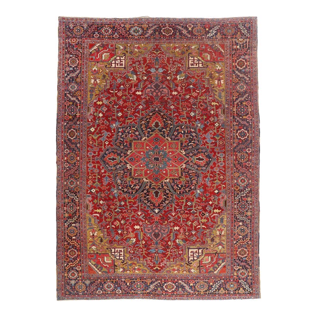 Late 19th Century Persian Heriz Rug, 10'00 X 13'10 For Sale