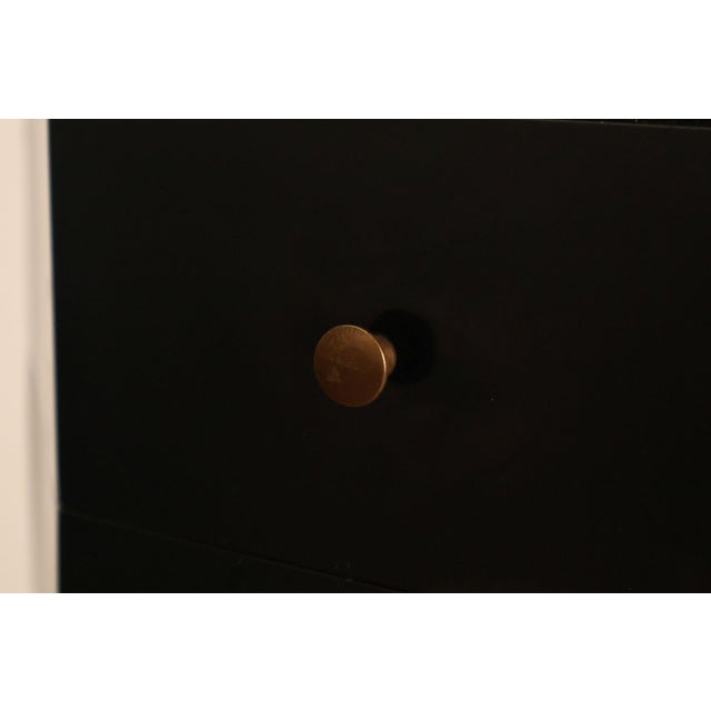 Maitland Smith Black Lacquered Octagonal Jewelry or Lingerie Chest Chest For Sale In Philadelphia - Image 6 of 18