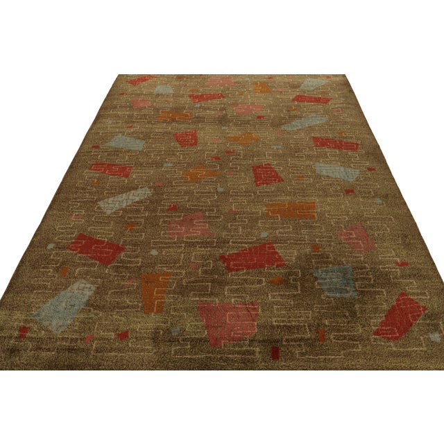 Art Deco Vintage Zeki Muren Art Deco Rug, With Geometric Patterns, From Rug & Kilim For Sale - Image 3 of 4
