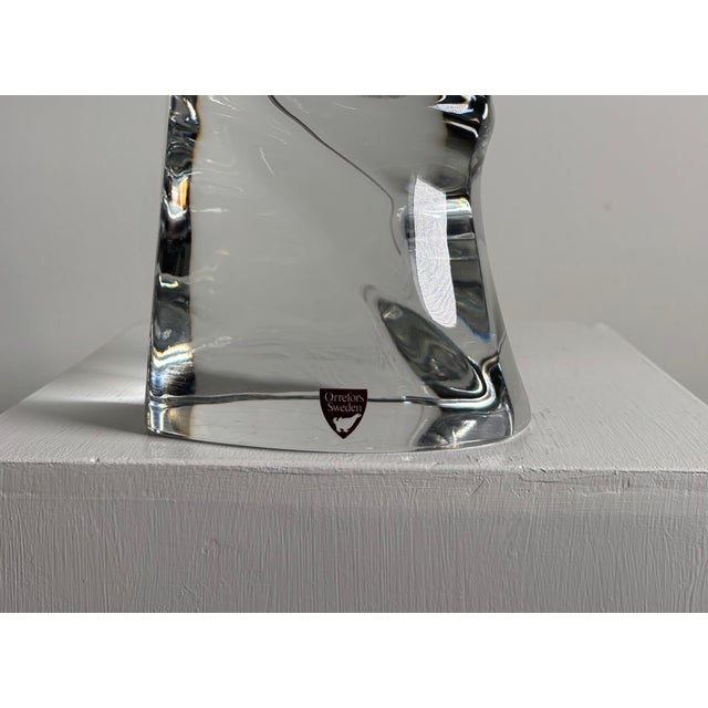 Modern Glass Table Lamp by Olle Alberius for Orrefors, 1960s For Sale - Image 9 of 10